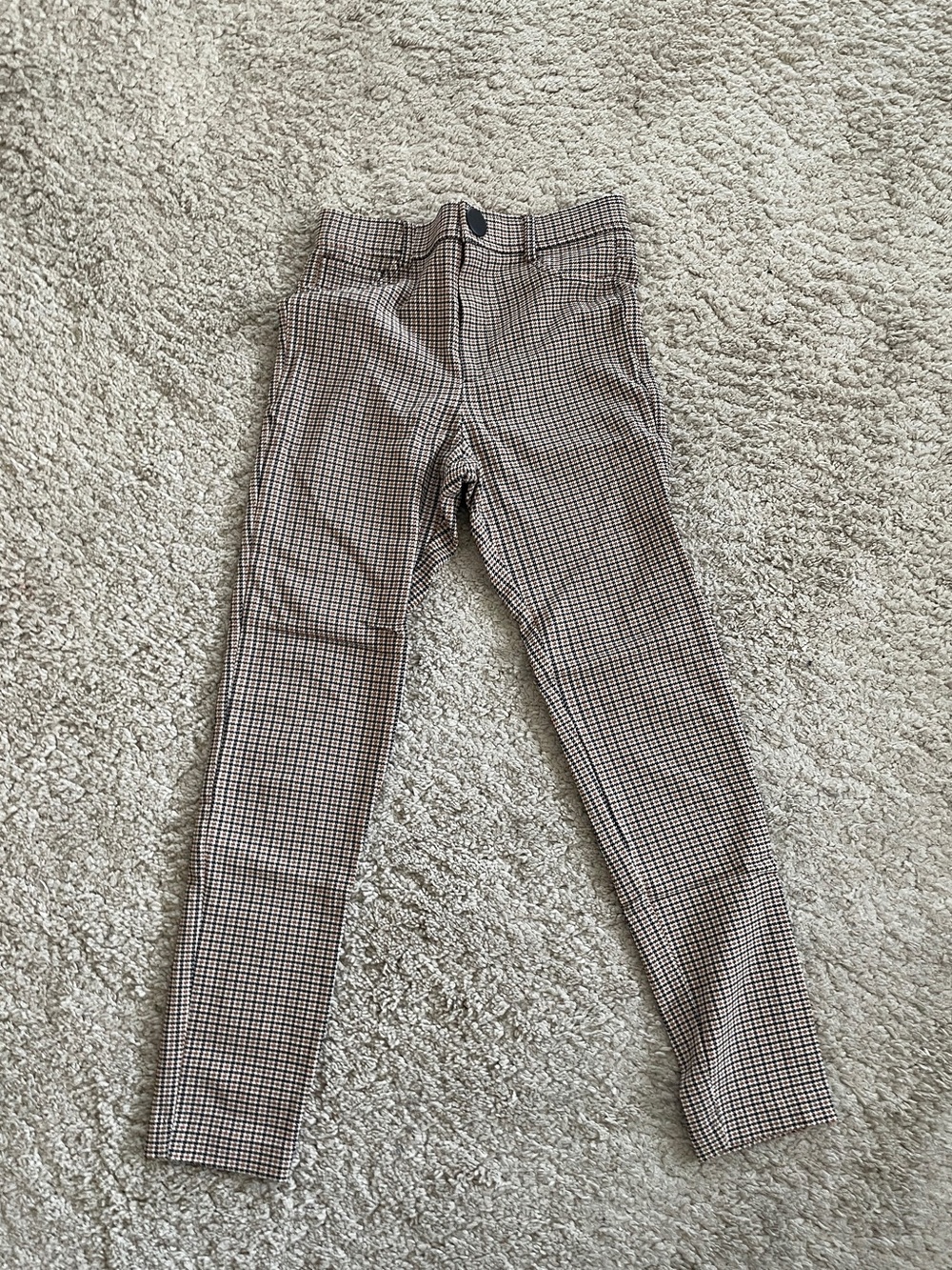 Zara Plaid Skinny Trouser Pants